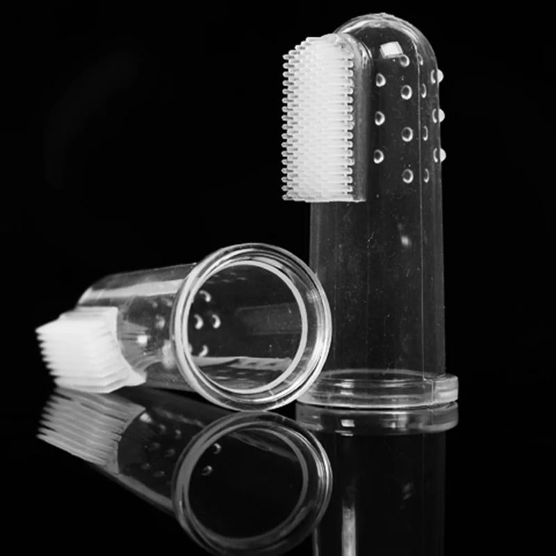 Silicone Brush Tool for Medium Dogs - Soft Pet Finger Toothbrush for Dental Hygiene