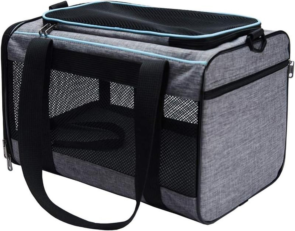 Soft-Sided Cat and Dog Carrier for Pets up to 16 Lbs, 17.5X11X11 Inches, Travel Puppy Carry, Fabric Pet Home